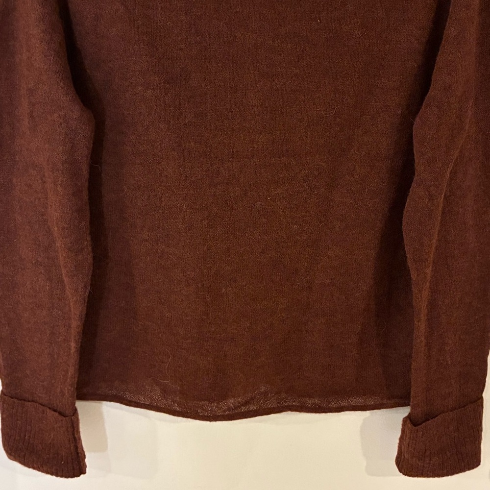 Peruvian Connection Burgundy Alpaca Button-Up Cardigan - Picture 8 of 10
